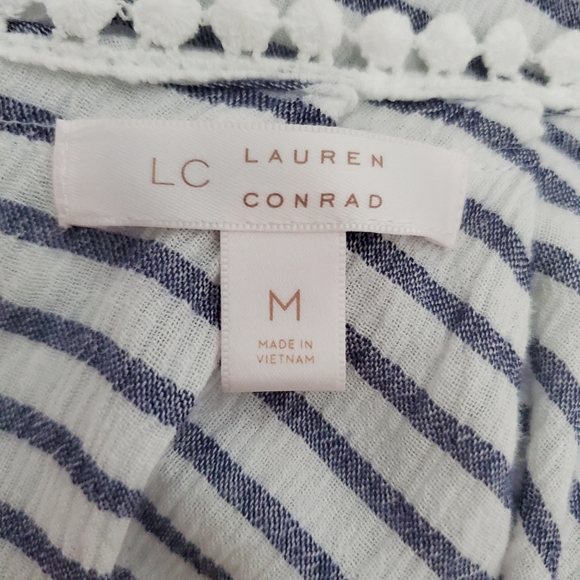 LC Lauren Conrad Striped Scoop Neck size M - Picture 4 of 5